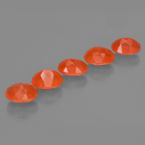  ct natürliche orangefarbener Feueropal-Edelsteine, Oval Schliff, Transparent