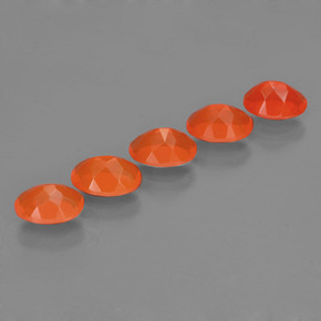  ct natürliche orangefarbener Feueropal-Edelsteine, Oval Schliff, Transparent