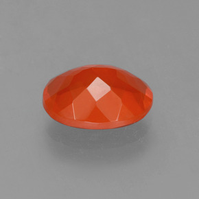 1,43 ctw natürlicher orangefarbener Feueropal, Oval Schliff, Transparent
