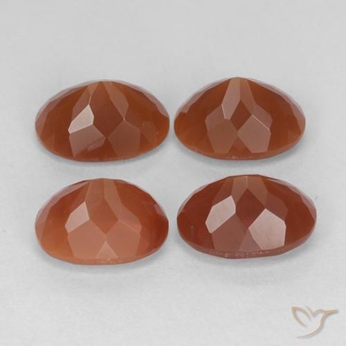 2.87 ct natürliche Mittel-Dunkelrot Feueropal-Edelsteine, Oval, Lichtdurchlässig