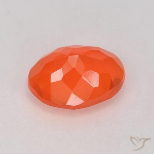 9,17 ctw natürlicher hellorange Feueropal, Oval, Transparent