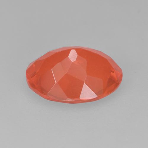 9,17 ctw natürlicher tiefrötlich-orange Feueropal, Oval Schliff, Transparent