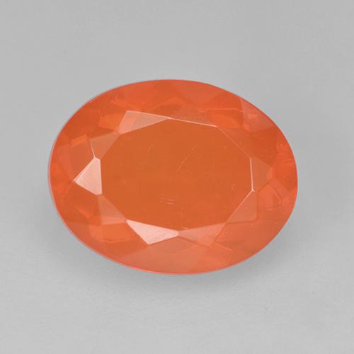 9,17 ctw natürlicher Mittelorange Feueropal, Oval Schliff, Transparent
