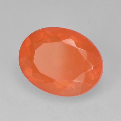 9,17 ctw natürlicher Mittelorange Feueropal, Oval Schliff, Transparent