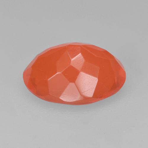 9,17 ctw natürlicher tiefrötlich-orange Feueropal, Oval Schliff, Transparent
