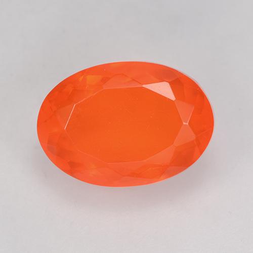 9,17 ctw natürlicher hellorange Feueropal, Oval Schliff, Transparent
