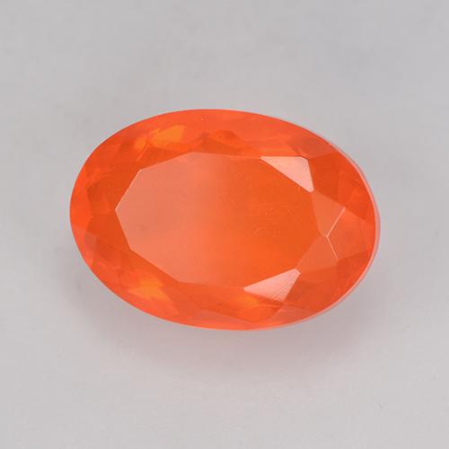 9,17 ctw natürlicher hellorange Feueropal, Oval Schliff, Transparent
