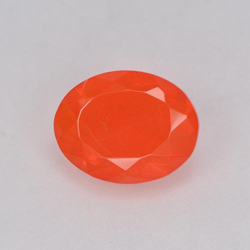0,93 ctw natürlicher orangefarbener Feueropal, Oval Schliff, Transparent