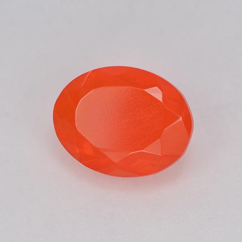 0,93 ctw natürlicher orangefarbener Feueropal, Oval Schliff, Transparent