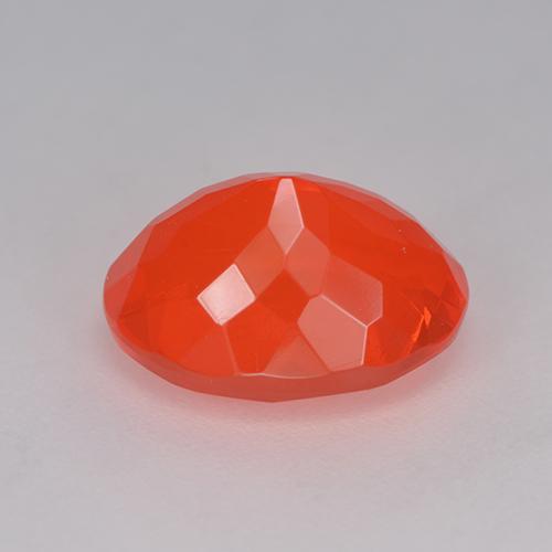 9,17 ctw natürlicher Leuchtendes Purpurrot-Orange Feueropal, Oval Schliff, Transparent