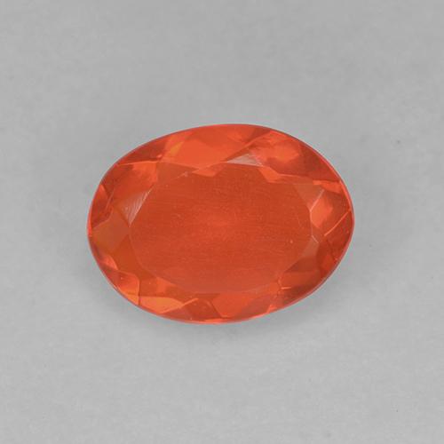 9,17 ctw natürlicher Warmes Orange Feueropal, Oval Schliff, Transparent
