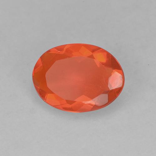 9,17 ctw natürlicher Warmes Orange Feueropal, Oval Schliff, Transparent