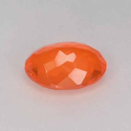 9,17 ctw natürlicher tiefrötlich-orange Feueropal, Oval Schliff, Transparent
