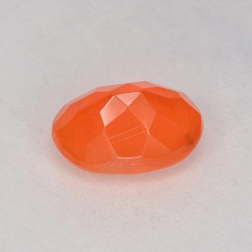 0,46 ctw natürlicher orangefarbener Feueropal, Oval Schliff, Transparent