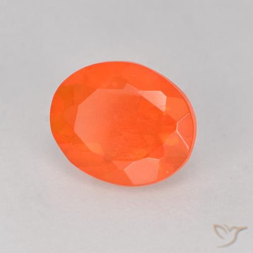 9,17 ctw natürlicher hellorange Feueropal, Oval, Transparent