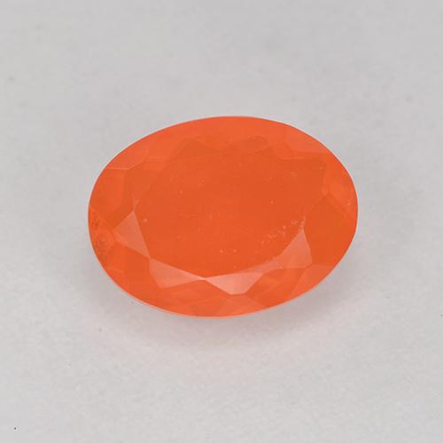 9,17 ctw natürlicher Feuerorange Feueropal, Oval Schliff, Transparent