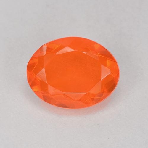 9,17 ctw natürlicher Intensives Orange Feueropal, Oval Schliff, Transparent