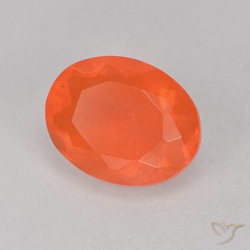 9,17 ctw natürlicher Intensives Orange Feueropal, Oval Schliff, Transparent