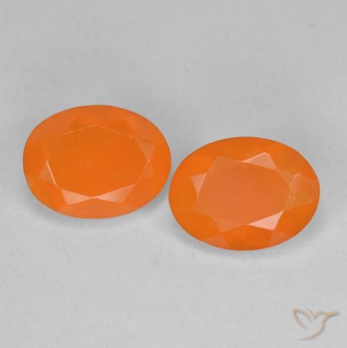 1.49ctw Natürlicher Mittelorange Feueropal, Oval, Transparent