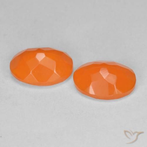 1.45 ct natürliche Mittelorange Feueropal-Edelsteine, Oval Schliff, Transparent