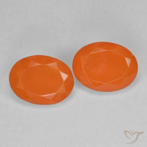1.48 ct natürliche Warme Aprikosenorange Feueropal-Edelsteine, Oval, Transparent