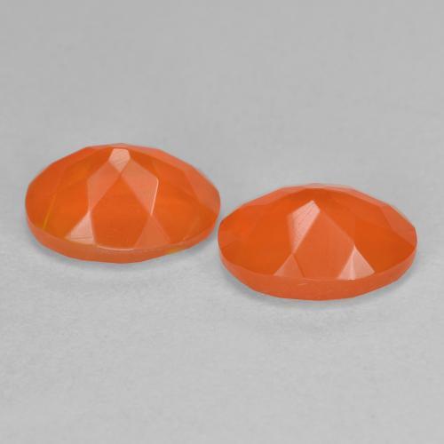 1,50 ct natürliche orangefarbener Feueropal-Edelsteine, Oval Schliff, Transparent