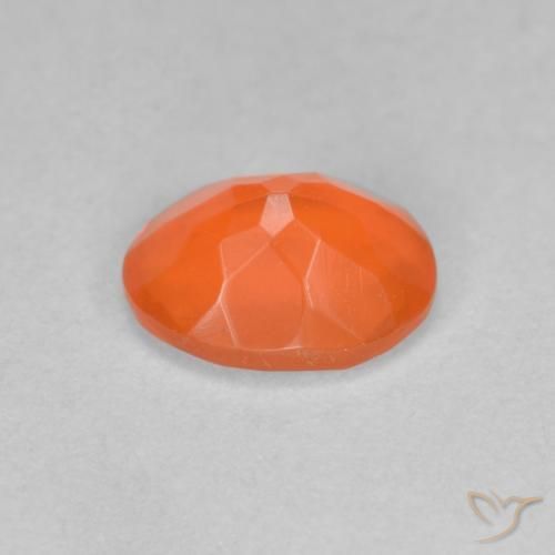 9,17 ctw natürlicher hellorange Feueropal, Oval Schliff, Transparent