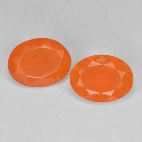 1.19 ct natürliche Feuerorange Feueropal-Edelsteine, Oval Schliff, Lichtdurchlässig