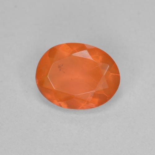 0,56 ctw natürlicher orangefarbener Feueropal, Oval Schliff, Transparent