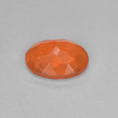 0,56 ctw natürlicher orangefarbener Feueropal, Oval Schliff, Transparent
