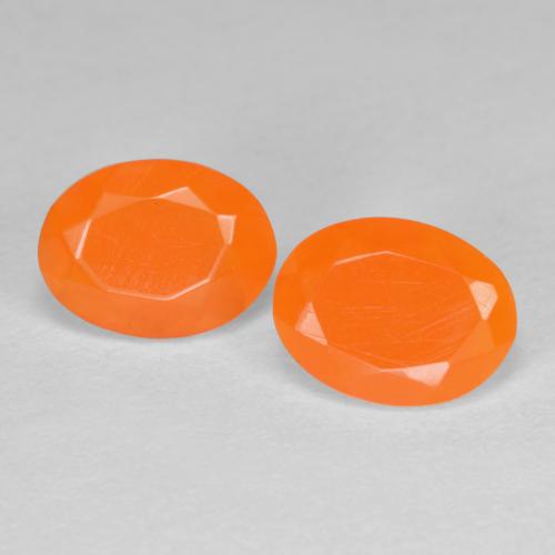 1,21 ct natürliche orangefarbener Feueropal-Edelsteine, Oval Schliff, Lichtdurchlässig