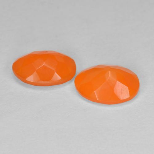1,21 ct natürliche orangefarbener Feueropal-Edelsteine, Oval Schliff, Lichtdurchlässig
