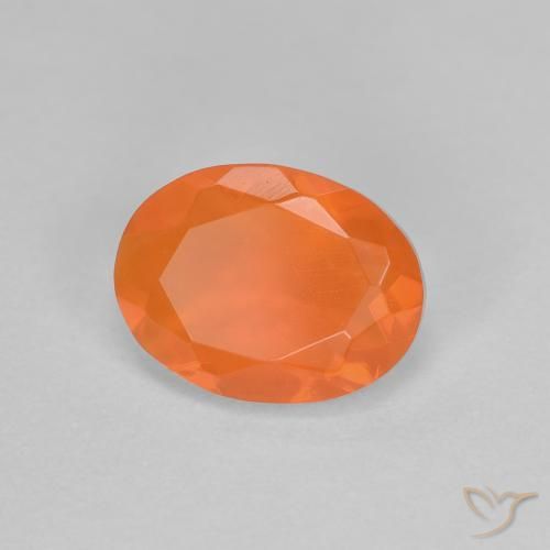 9,17 ctw natürlicher hellorange Feueropal, Oval, Transparent