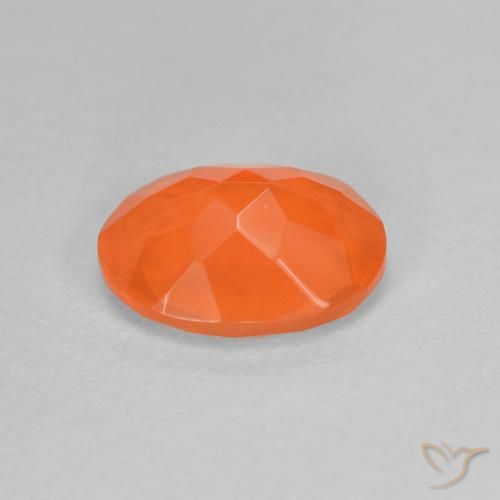 9,17 ctw natürlicher hellorange Feueropal, Oval, Transparent