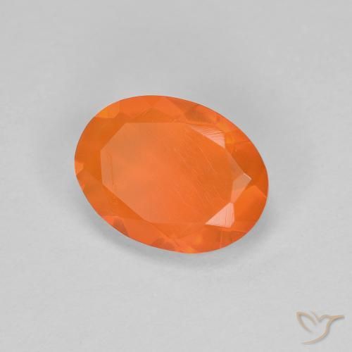 9,17 ctw natürlicher Mittelorange Feueropal, Oval, Transparent