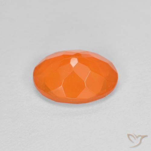 9,17 ctw natürlicher Mittelorange Feueropal, Oval, Transparent