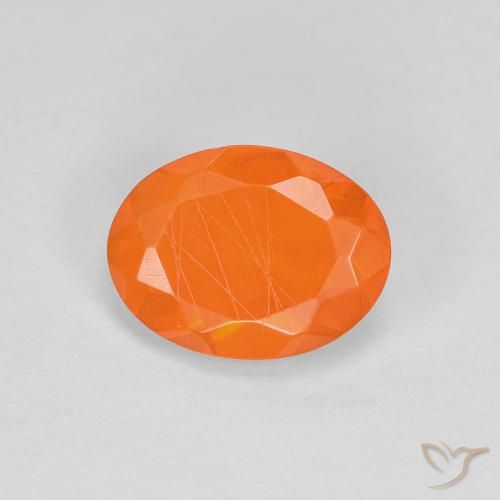 9,17 ctw natürlicher Mittelorange Feueropal, Oval, Transparent