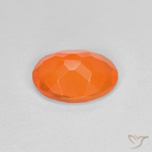 9,17 ctw natürlicher Mittelorange Feueropal, Oval, Transparent