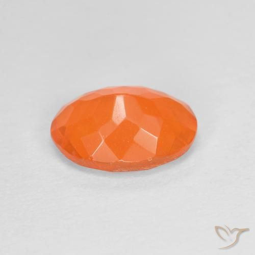 9,17 ctw natürlicher Mittelorange Feueropal, Oval, Transparent