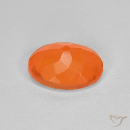 9,17 ctw natürlicher rötlich-orange Feueropal, Oval, Transparent