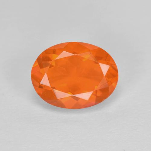 9,17 ctw natürlicher Intensives Orange Feueropal, Oval Schliff, Transparent