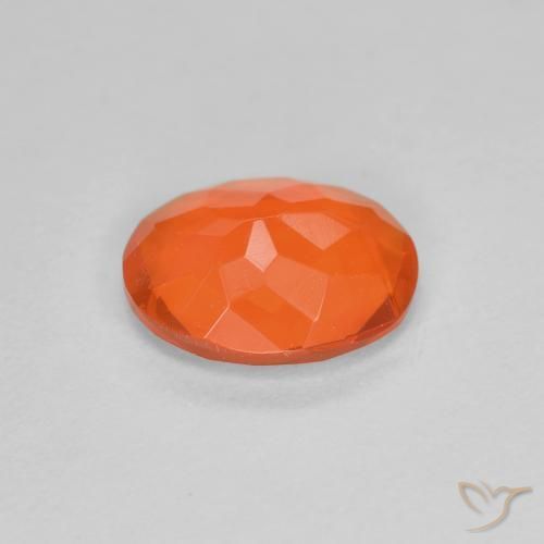 9,17 ctw natürlicher hellorange Feueropal, Oval, Transparent