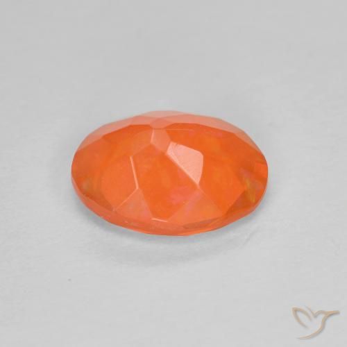 9,17 ctw natürlicher hellorange Feueropal, Oval, Transparent