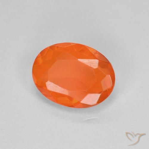9,17 ctw natürlicher hellorange Feueropal, Oval, Transparent