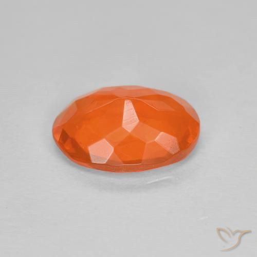 9,17 ctw natürlicher hellorange Feueropal, Oval, Transparent
