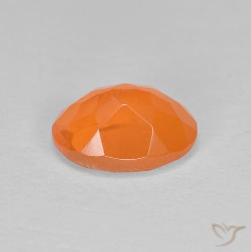 9,17 ctw natürlicher rötlich-orange Feueropal, Oval, Lichtdurchlässig