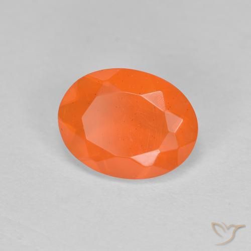 9,17 ctw natürlicher Mittelorange Feueropal, Oval, Lichtdurchlässig
