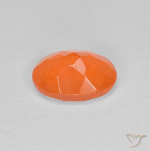 9,17 ctw natürlicher Mittelorange Feueropal, Oval, Lichtdurchlässig