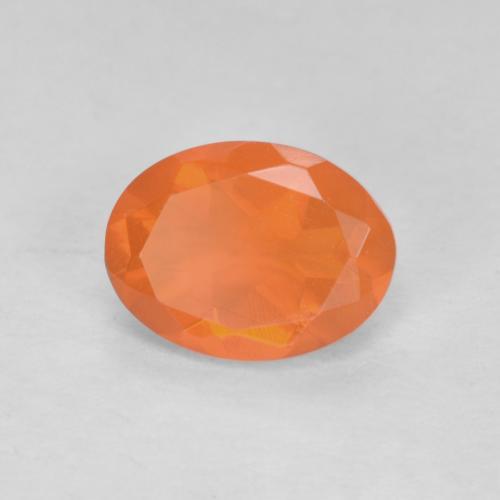 9,17 ctw natürlicher Mittelorange Feueropal, Oval Schliff, Lichtdurchlässig