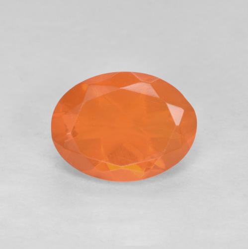 9,17 ctw natürlicher Mittelorange Feueropal, Oval Schliff, Lichtdurchlässig